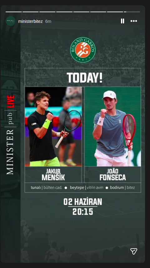 Jakub Mensik vs João Fonseca Etkinlik afişi