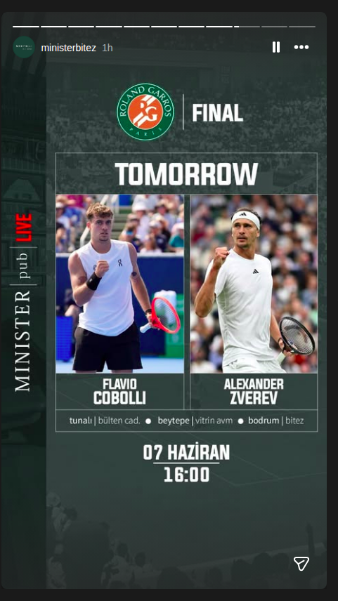 Alexander Zverev – Final Etkinlik afişi