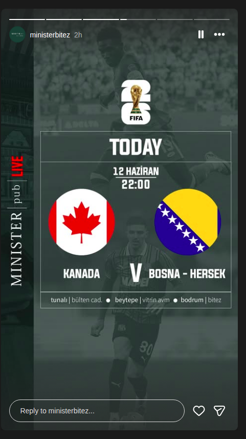 FIFA: Kanada 	6 Bosna-Hersek Etkinlik afişi