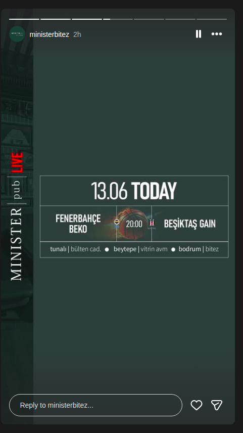 Fenerbahçe – Beşiktaş (Maç Gösterimi) Etkinlik afişi