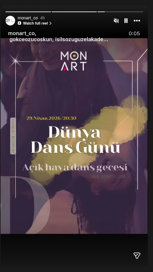 Dünya Dans Günü — Açık Hava Dans Gecesi Etkinlik afişi