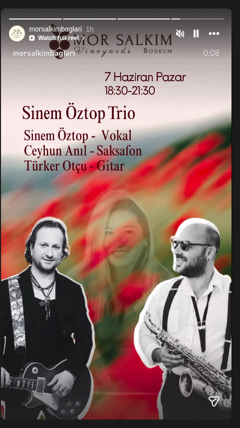 Sinem Öztop Trio — Mor Salkım Bağları Etkinlik afişi