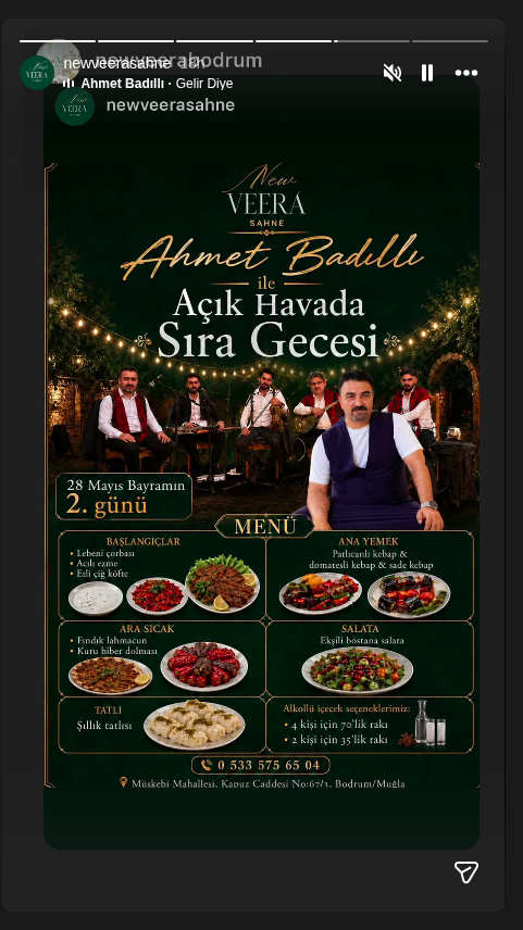 Ahmet Badıllı — Açık Havada Sıra Gecesi Etkinlik afişi