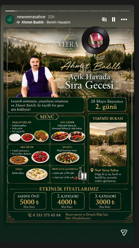 Ahmet Badıllı - Açık Havada Sıra Gecesi Etkinlik afişi