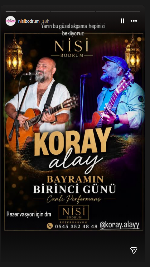 Koray Alay — Nisi Bodrum Etkinlik afişi