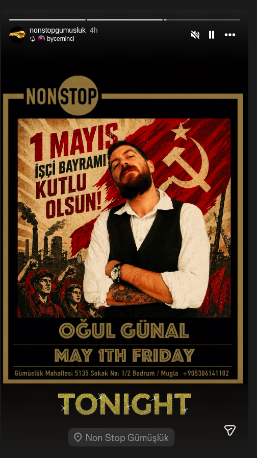 Oğul Günal — İşçi Bayramı Gecesi Etkinlik afişi
