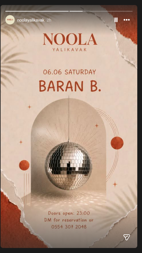 Baran B. Etkinlik afişi