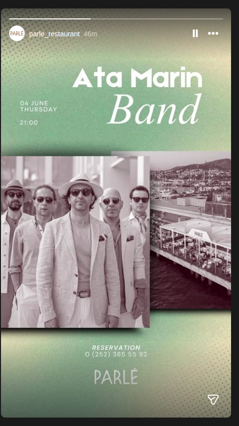 Ata Marin Band — Parlé Bodrum Etkinlik afişi