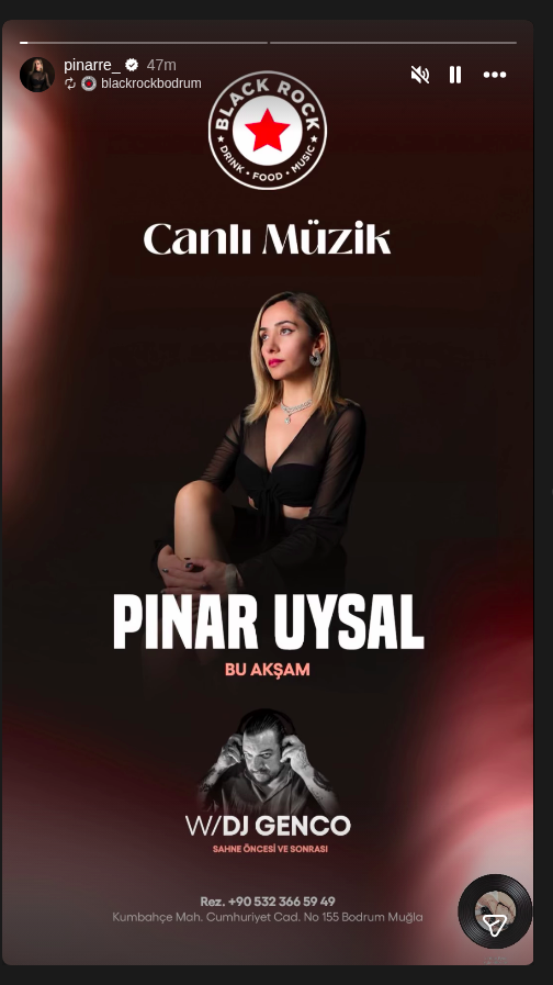 Pınar Uysal – Canlı Müzik Etkinlik afişi
