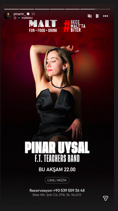 Pınar Uysal Ft. Teachers Band Etkinlik afişi