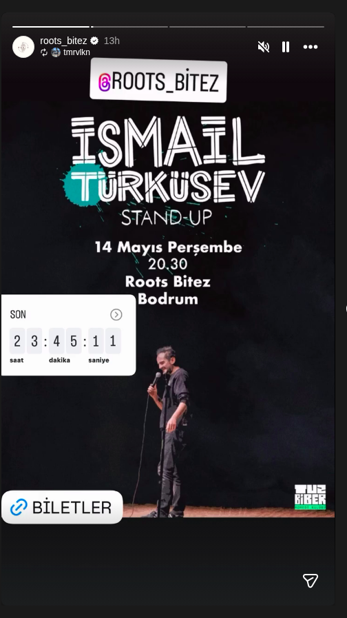 İsmail Türküsev Stand-Up Etkinlik afişi