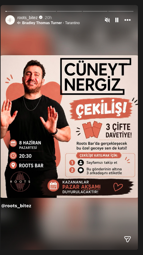 Cüneyt Nergiz — Roots Bitez Etkinlik afişi