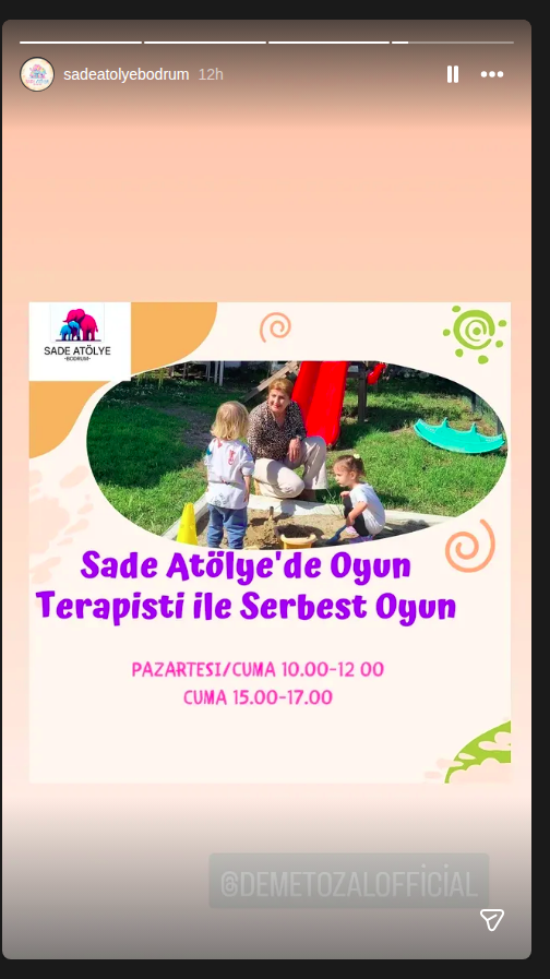 Sade Atölye'de Oyun Terapisti ile Serbest Oyun Etkinlik afişi