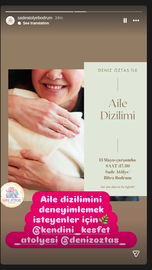 Deniz Öztaş — Aile Dizilimi Etkinlik afişi