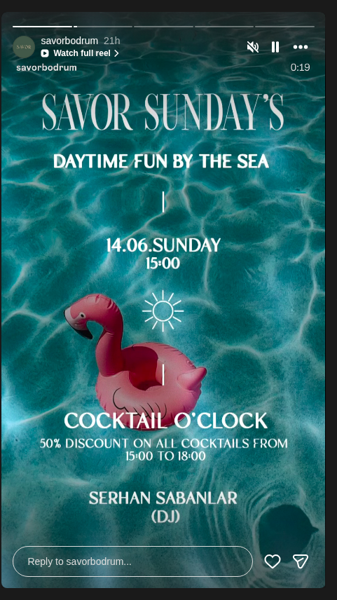 Serhan Sabanlar — Savor Sunday’s Event poster