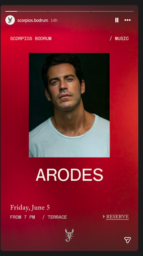 Arodes — Scorpios Bodrum Etkinlik afişi