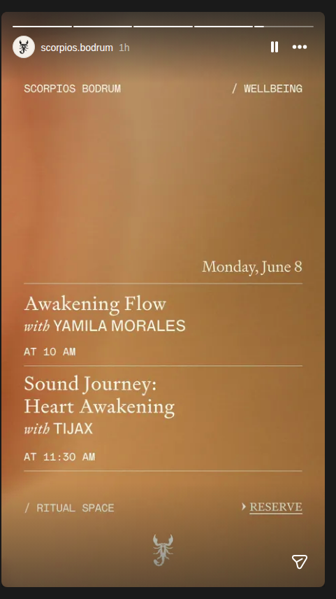 Awakening Flow: Yamila Morales — Scorpios Bodrum Etkinlik afişi