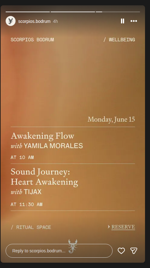 Awakening Flow: Yamila Morales — Scorpios Bodrum Etkinlik afişi