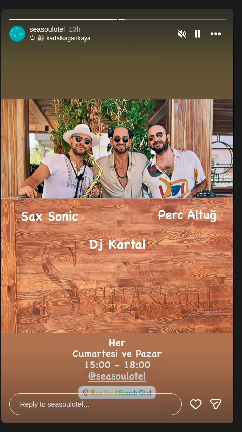 Sax Sonic • Perc Altuğ • DJ Kartal — Sea Soul Etkinlik afişi