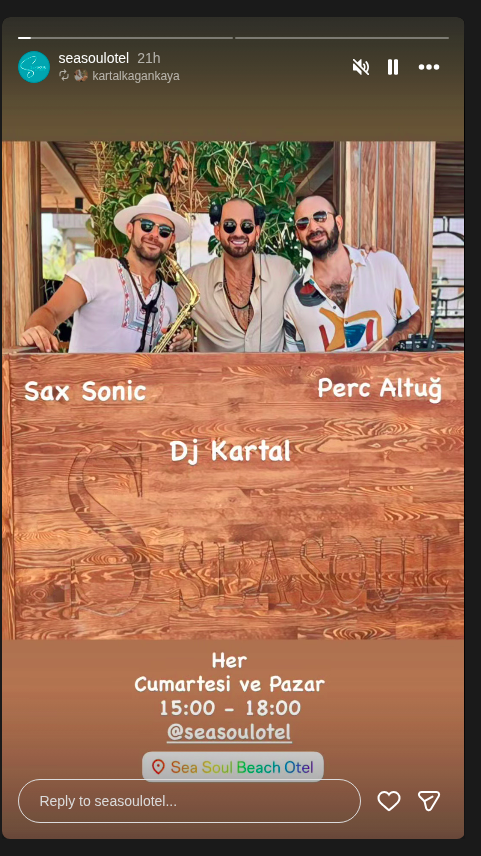Sax Sonic, DJ Kartal & Perc Altuğ — Sea Soul Beach Etkinlik afişi