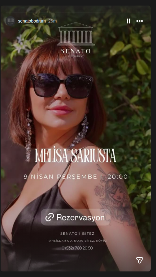 Melisa Sarıusta Etkinlik afişi