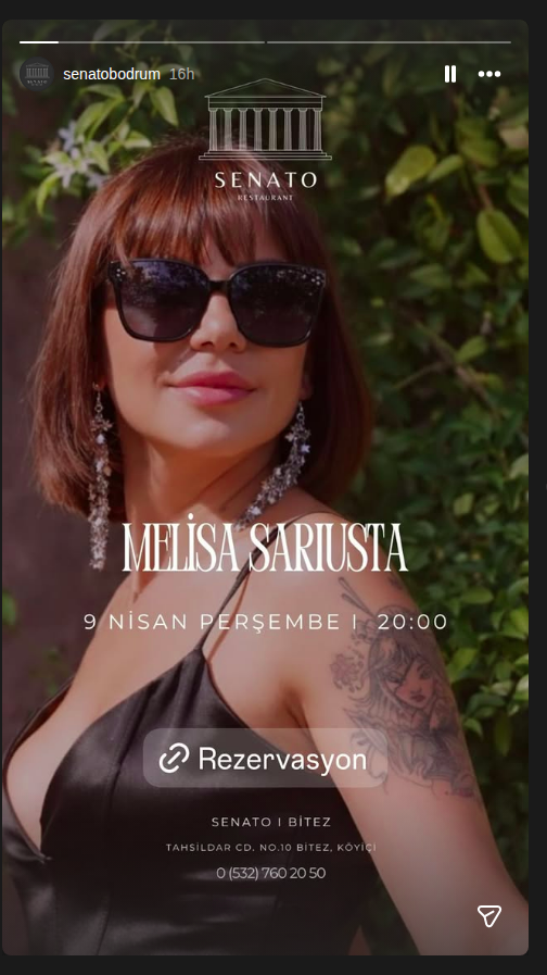 Melisa Sarıusta Etkinlik afişi