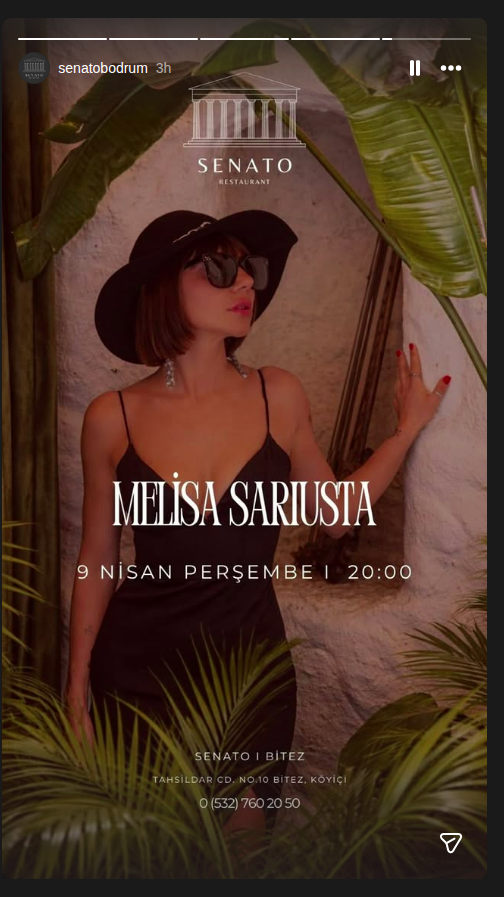 Melisa Sarıusta Etkinlik afişi