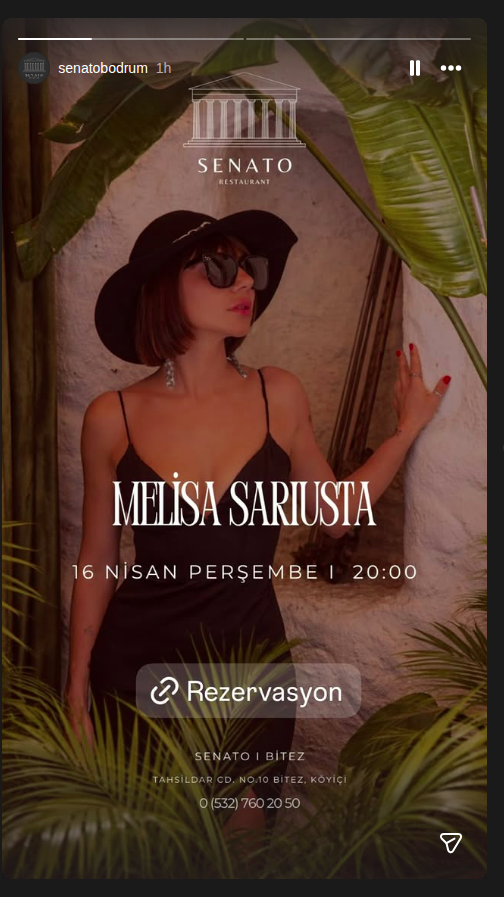 Melisa Sarıuşta Etkinlik afişi