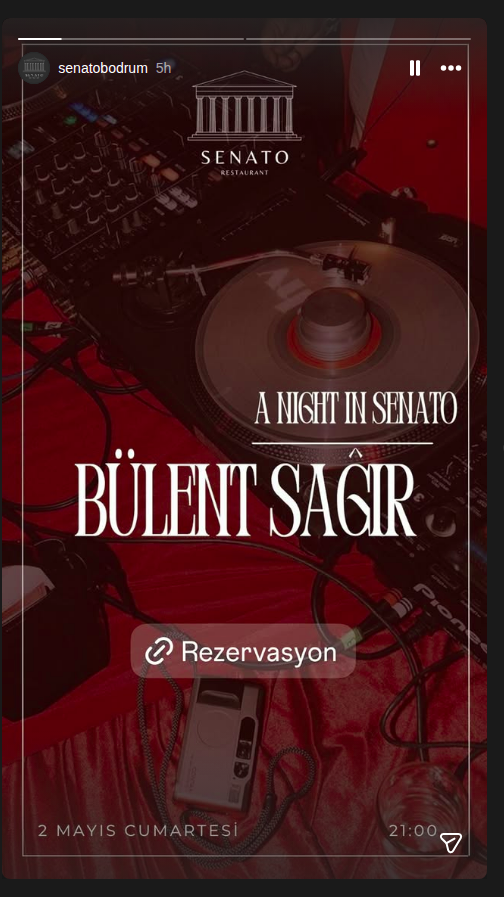 Bülent Sağır — A Night in Senato Etkinlik afişi