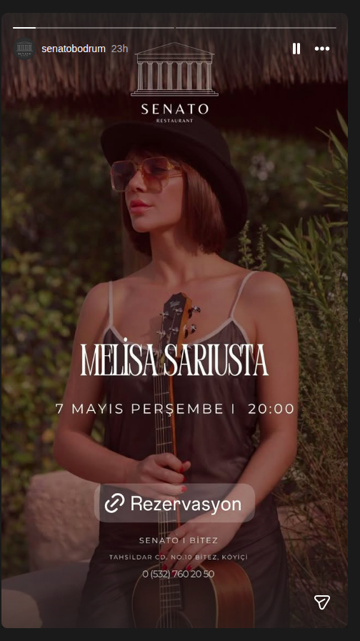 Melisa Sarıusta Etkinlik afişi