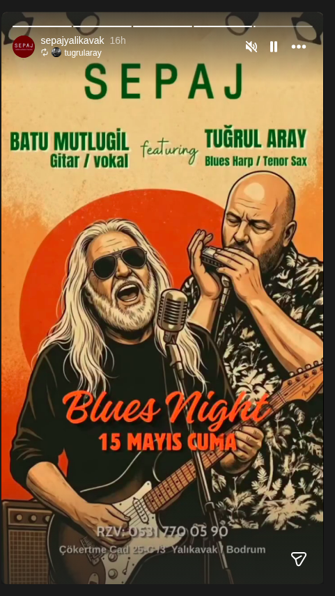 Batu Mutlugil - Blues Night Etkinlik afişi