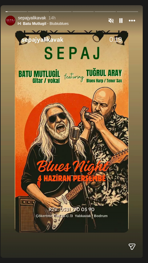 Batu Mutluğil – Blues Night Etkinlik afişi