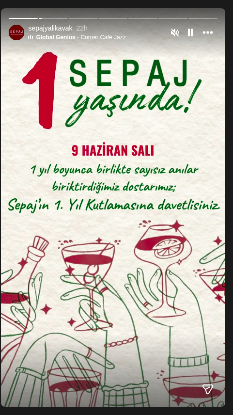 Sepaj'ın 1. Yıl Kutlaması Etkinlik afişi