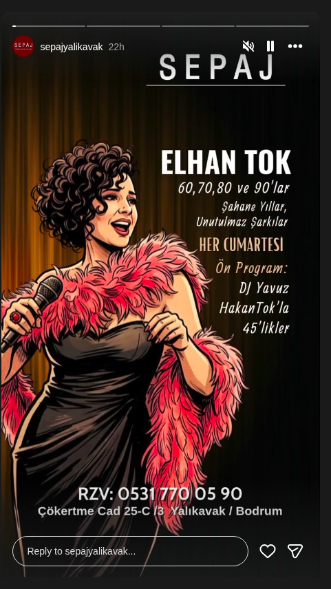 Elhan Tok — Sepaj Yalıkavak Etkinlik afişi