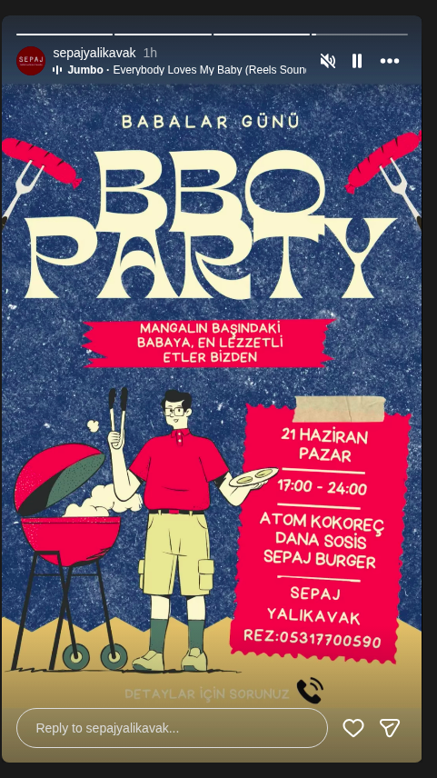 Babalar Günü BBQ Party Etkinlik afişi