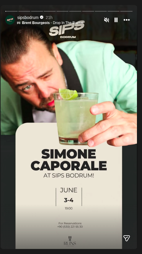 Simone Caporale — Sips Bodrum Etkinlik afişi