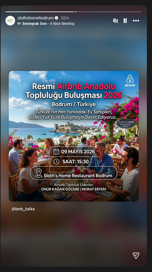 Onur Kağan Göçebe — Airbnb Anadolu Topluluğu Buluşması Etkinlik afişi