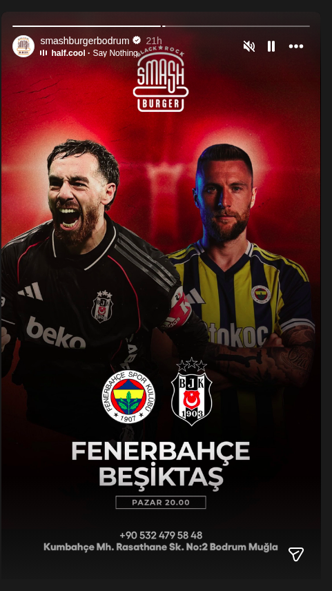 Fenerbahçe - Beşiktaş Etkinlik afişi