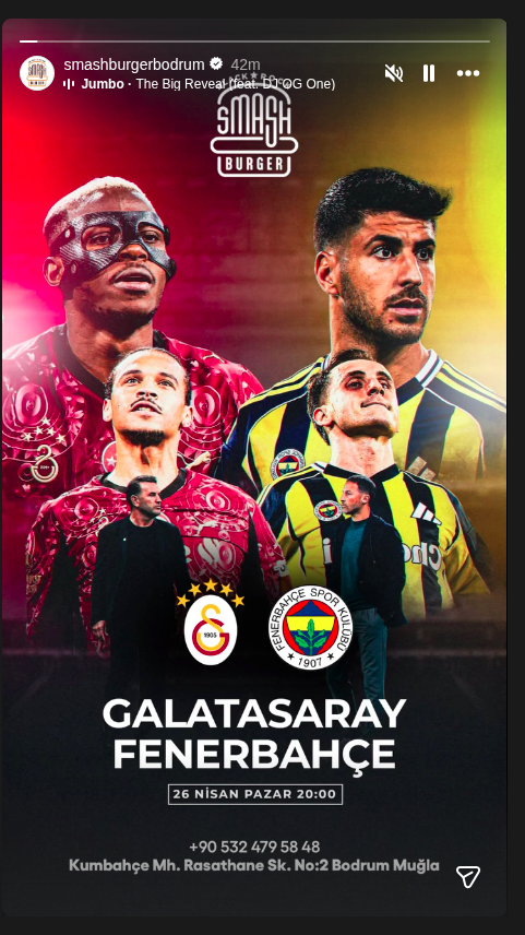 Galatasaray - Fenerbahçe Etkinlik afişi