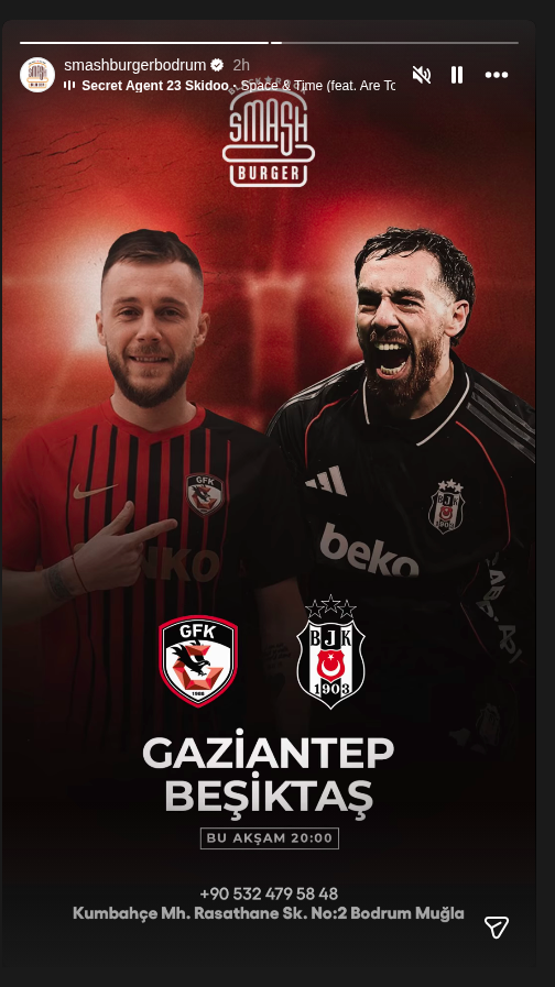 Gaziantep - Beşiktaş Maç Gösterimi Etkinlik afişi