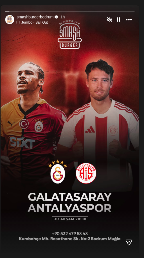 Galatasaray - Antalyaspor İzleme Partisi Etkinlik afişi