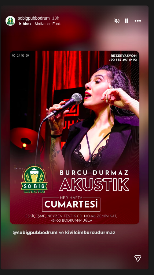 Burcu Durmaz Akustik Etkinlik afişi