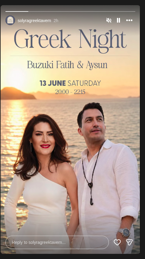 Greek Night: Buzuki Fatih & Aysun — Solyra Etkinlik afişi