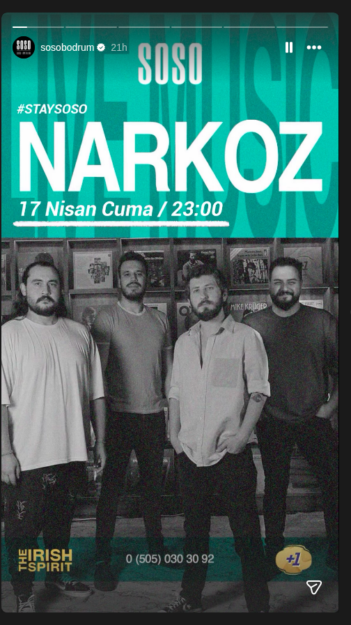 Narkoz Etkinlik afişi