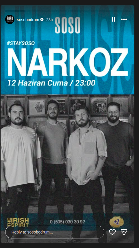 Narkoz Etkinlik afişi