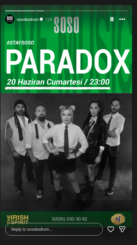 Paradox Etkinlik afişi