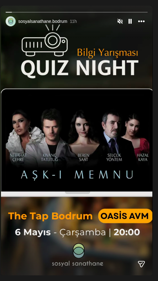 Quiz Night — Aşk-ı Memnu Etkinlik afişi