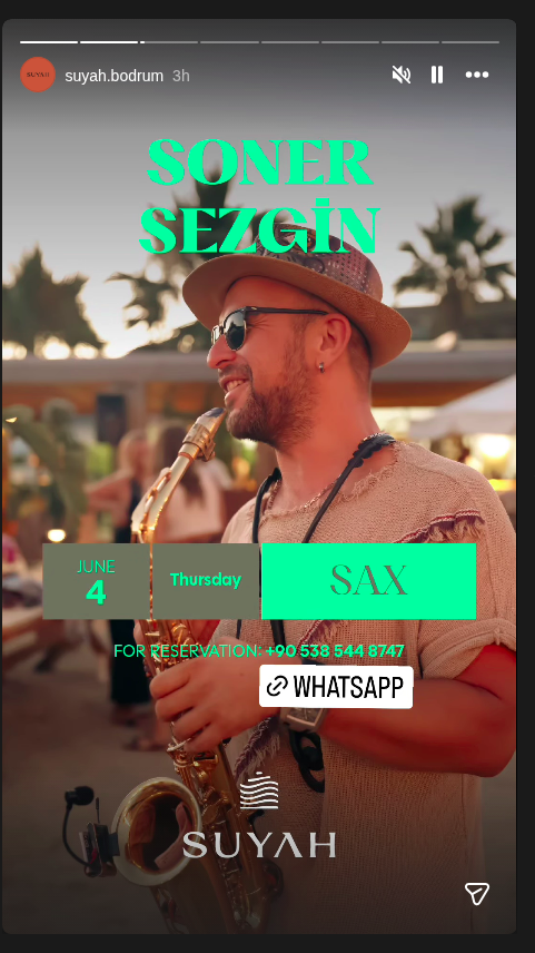 Soner Sezgin — Sax Etkinlik afişi