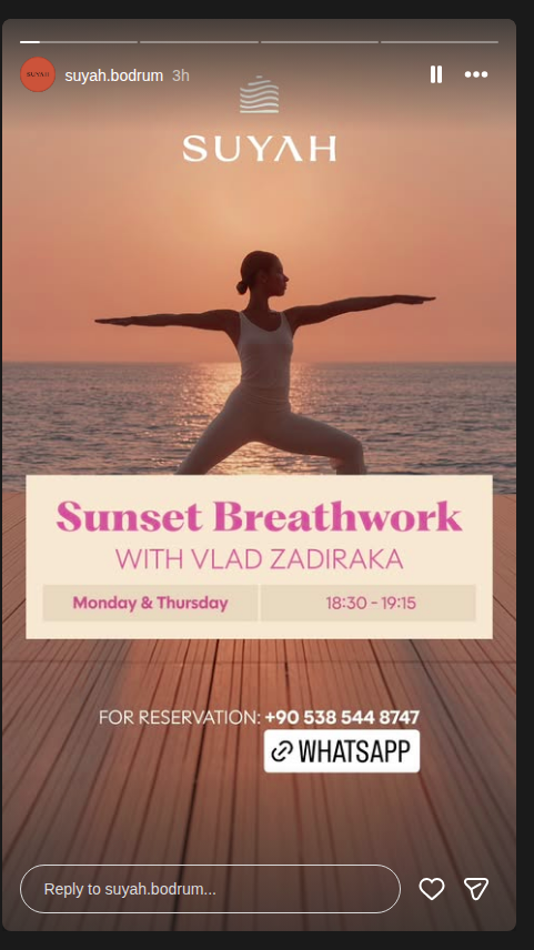 Sunset Breathwork: Vlad Zadiraka — Suyah Bodrum Etkinlik afişi