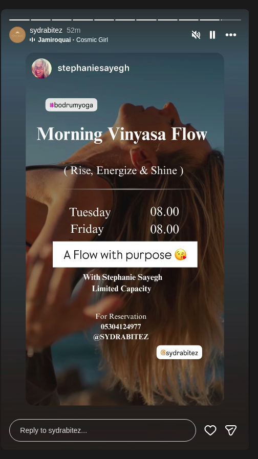 Stephanie Sayegh ile Morning Vinyasa Flow — Sydra Bitez